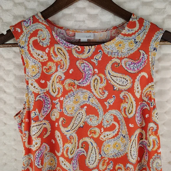 J. Jill Paisley Tank Top - Red, Yellow, Blue And Purple Size Small - Picture 2 of 9